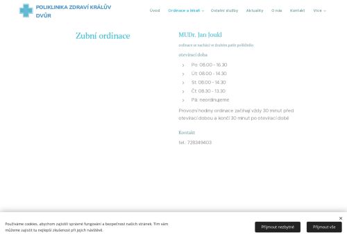 Zobrazit webové stránky Zubní ordinace - MUDr. Jan Joukl