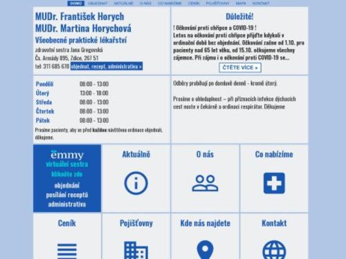 Praktický lékař pro dospělé - MUDr. František Horych