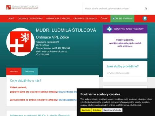 Praktický lékař pro dospělé - MUDr. Ludmila Štulcová