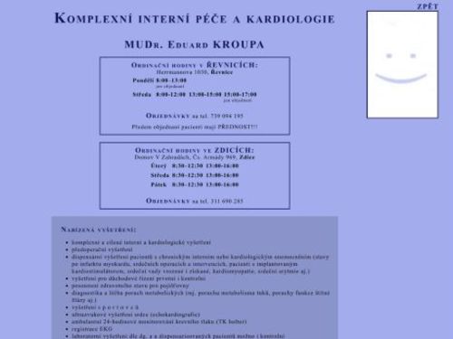 Interní a kardiologická ambulance - MUDr. Eduard Kroupa
