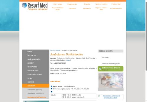 Zobrazit webové stránky Ortopedie - MUDr. Ladislav Vaněček