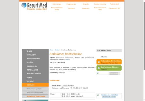 Zobrazit webové stránky Ortopedie - MUDr. Ladislav Vaněček