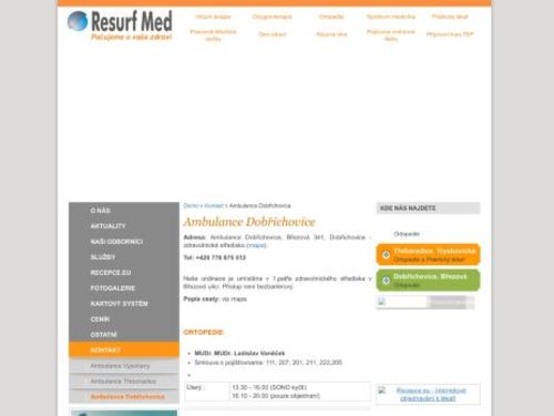 Ortopedie - MUDr. Ladislav Vaněček