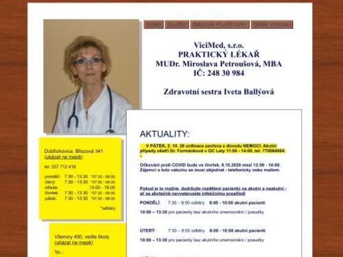 Praktický lékař pro dospělé - MUDr. Miroslava Petroušová, MBA