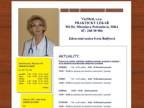 Praktický lékař pro dospělé - MUDr. Miroslava Petroušová, MBA