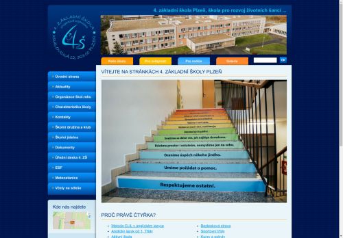Webové stránky 4. základní škola Plzeň, Kralovická 12, příspěvková organizace, Plzeň