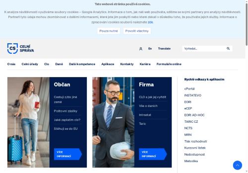 Webové stránky GENERÁLNÍ ŘEDITELSTVÍ CEL, Jíloviště