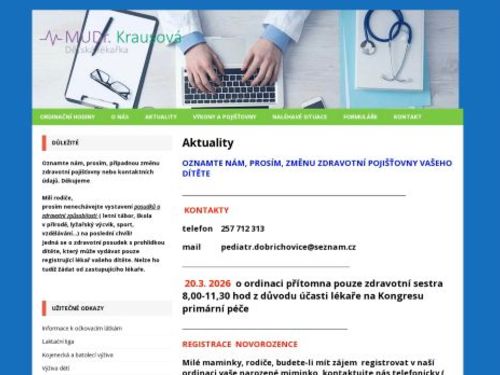 Praktický lékař pro děti a dorost - MUDr. Vladislava Krausová