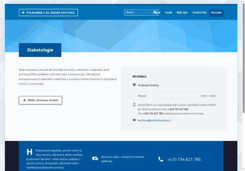 Zobrazit webové stránky Diabetologická ambulance - MUDr. Eva Stejskalová