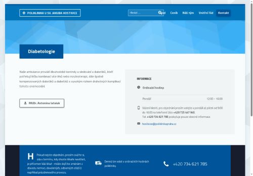 Zobrazit webové stránky Diabetologická ambulance - MUDr. Eva Stejskalová