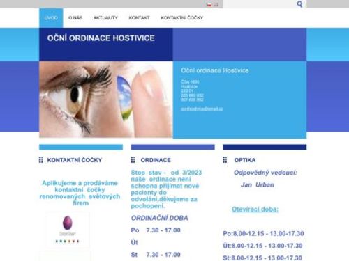 Oční ordinace - MUDr. Petr Trávníček