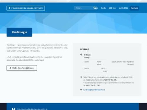 Kardiologická ambulance - MUDr. Mgr. Tomáš Burger