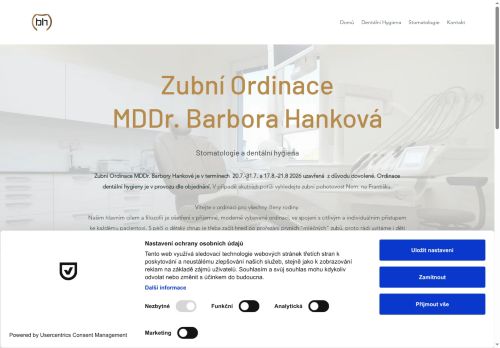 Zobrazit webové stránky Zubní ordinace - MDDr. Barbora Hanková