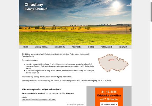 Webové stránky Obec Chrášťany, Chrášťany