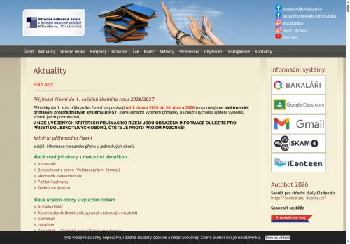 Střední odborná škola a Střední odborné učiliště, Kladno, Dubská nabízí práci na pozici Pomocný/á kuchař/ka v obci Kladno