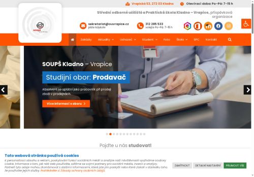 Střední odborné učiliště a Praktická škola Kladno - Vrapice, příspěvková organizace nabízí práci na pozici Administrativní pracovník v obci Kladno