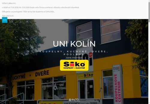 UNI Kolín, spol. s r. o. nabízí práci na pozici Prodejce koupelen (m/ž) v obci Kolín