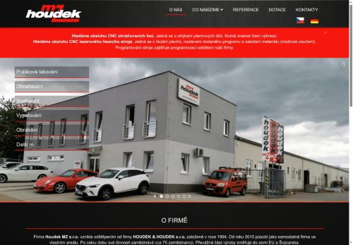 Houdek MZ s.r.o. nabízí práci na pozici Obsluha ohraňovacího lisu v obci Osek