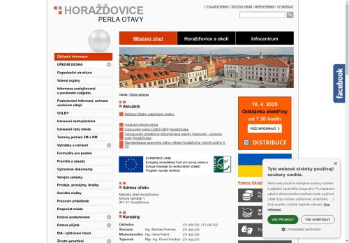 Webové stránky Město Horažďovice, Horažďovice
