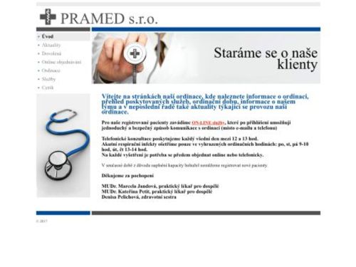 Praktický lékař pro dospělé PRAMED - MUDr. Marcela Jandová, MUDr. Kateřina Petit