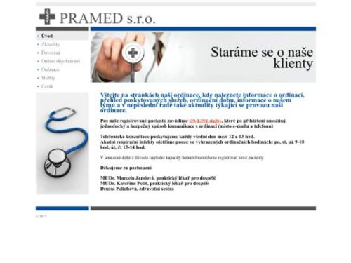 Praktický lékař pro dospělé PRAMED - MUDr. Marcela Jandová, MUDr. Kateřina Petit