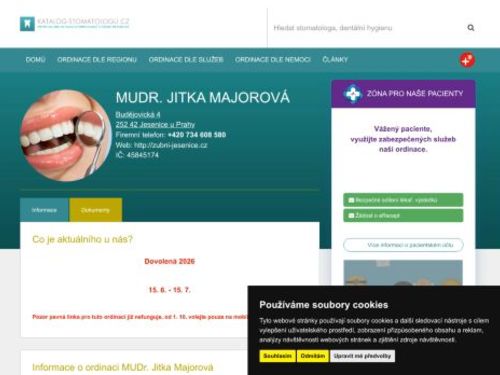 Zubní ordinace - MUDr. Jitka Majorová, MDDr. Seyd Reza Kazerooni