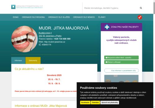 Zobrazit webové stránky Zubní ordinace - MUDr. Jitka Majorová, MDDr. Seyd Reza Kazerooni