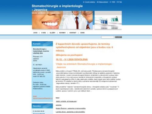 Stomatochirurgie a implantologie - as. MUDr. et MUDr. Jiří Holakovský, as. MUDr. et MUDr. Marek Vlk, PhD.