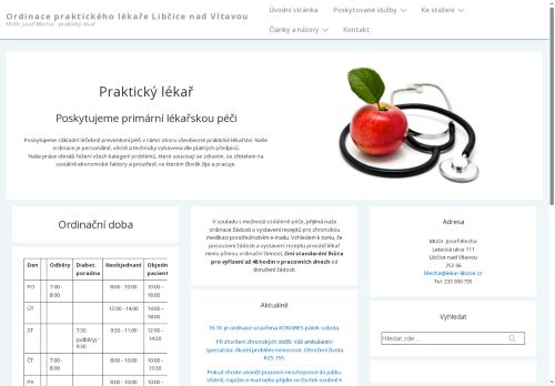 Zobrazit webové stránky Praktický lékař pro dospělé - MUDr. Josef Blecha