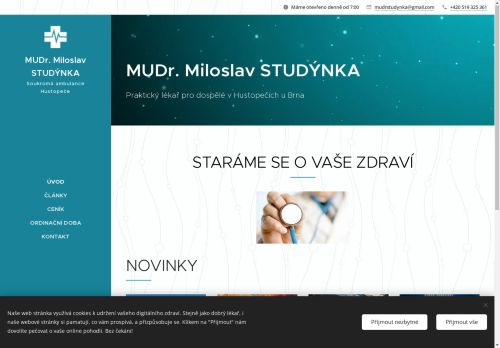 Zobrazit webové stránky Praktický lékař - MUDr. Miloslav Studýnka