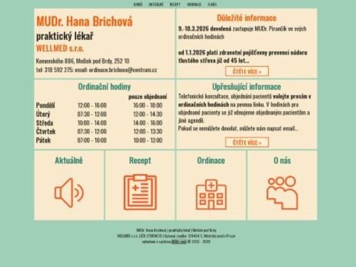 Praktický lékař pro dospělé WELLMED s.r.o. - MUDr. Hana Brichová