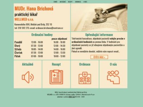 Praktický lékař pro dospělé WELLMED s.r.o. - MUDr. Hana Brichová