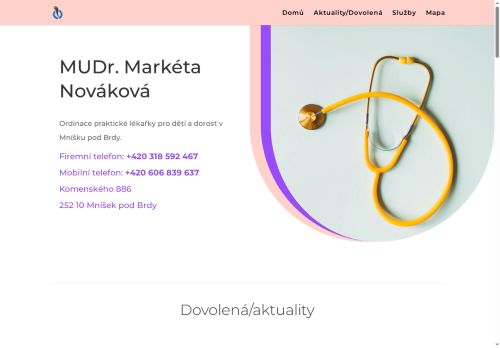 Zobrazit webové stránky Praktický lékař pro děti a dorost - MUDr. Markéta Nováková