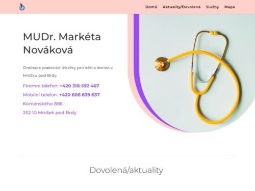 Praktický lékař pro děti a dorost - MUDr. Markéta Nováková