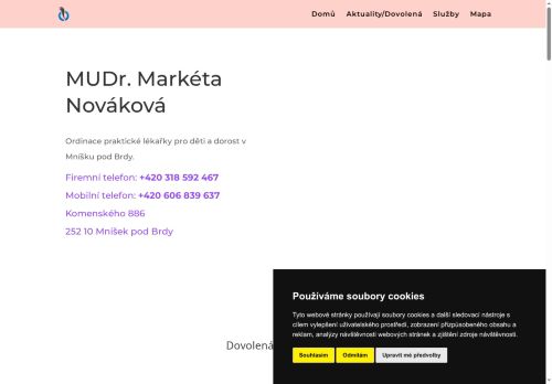 Zobrazit webové stránky Praktický lékař pro děti a dorost - MUDr. Markéta Nováková