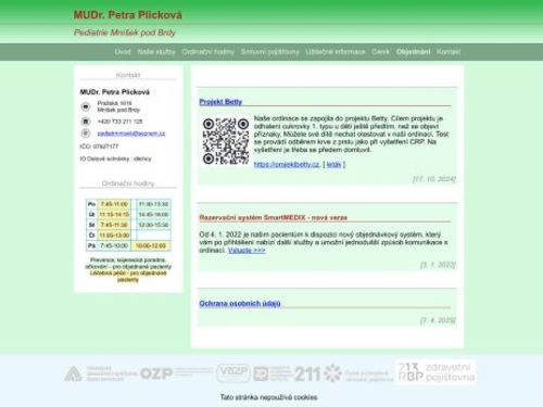 Praktický lékař pro děti a dorost - MUDr. Petra Plicková