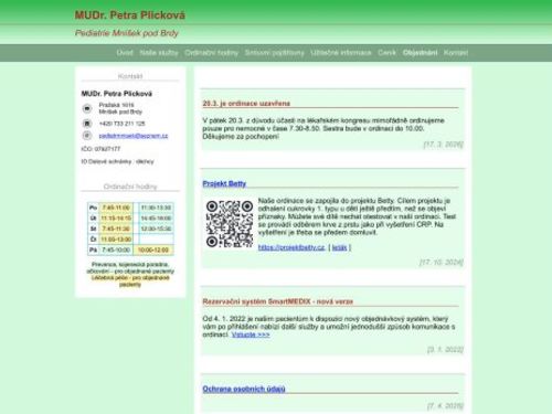 Praktický lékař pro děti a dorost - MUDr. Petra Plicková