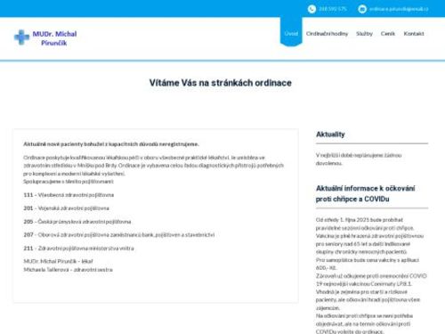 Praktický lékař pro dospělé - MUDr. Michal Pirunčík