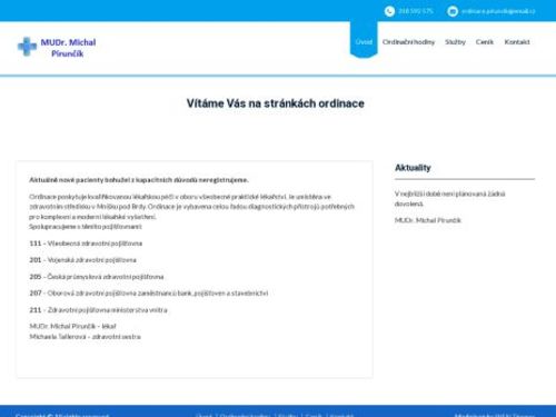 Praktický lékař pro dospělé - MUDr. Michal Pirunčík