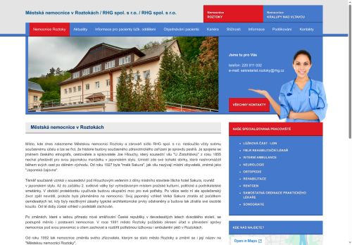 Zobrazit webové stránky Městská nemocnice Roztoky
