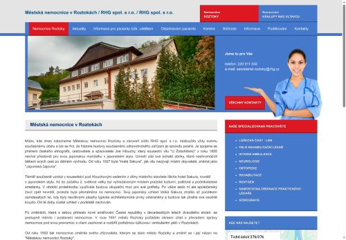 Zobrazit webové stránky Městská nemocnice Roztoky