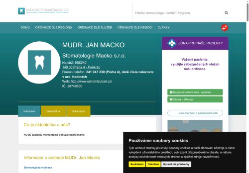 Zobrazit webové stránky Stomatologie Macko s.r.o. - MUDr. Jan Macko