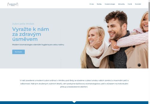 Zobrazit webové stránky Zubní péče Mníšek - MUDr. David Urie, MUDr. Marcela Haladová