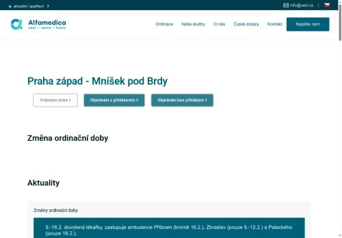 Zobrazit webové stránky ORL ambulance Alfamedica - MUDr. Janoušek Veselá