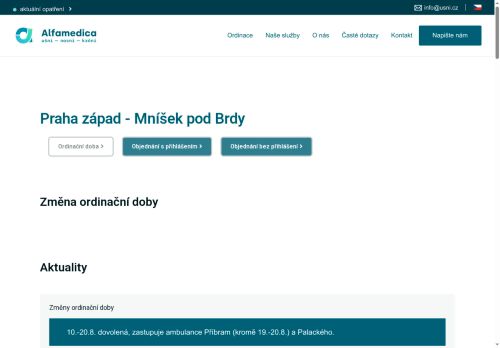 Zobrazit webové stránky ORL ambulance Alfamedica - MUDr. Janoušek Veselá