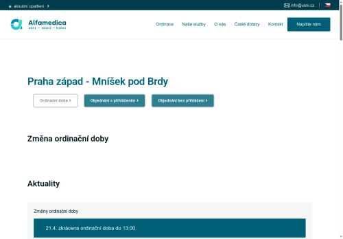 Zobrazit webové stránky ORL ambulance Alfamedica - MUDr. Janoušek Veselá