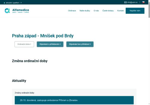 Zobrazit webové stránky ORL ambulance Alfamedica - MUDr. Janoušek Veselá