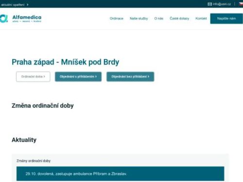 ORL ambulance Alfamedica - MUDr. Janoušek Veselá
