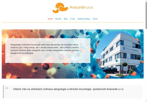 Zobrazit webové stránky Alergologie a imunologie Anacarde s.r.o. - MUDr. Magdaléna Herknerová, Ph.D.