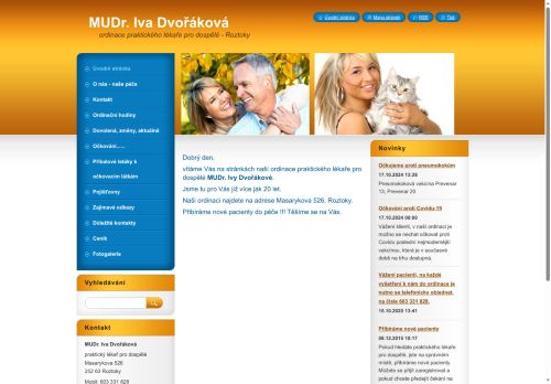 Zobrazit webové stránky Praktický lékař pro dospělé - MUDr. Iva Dvořáková